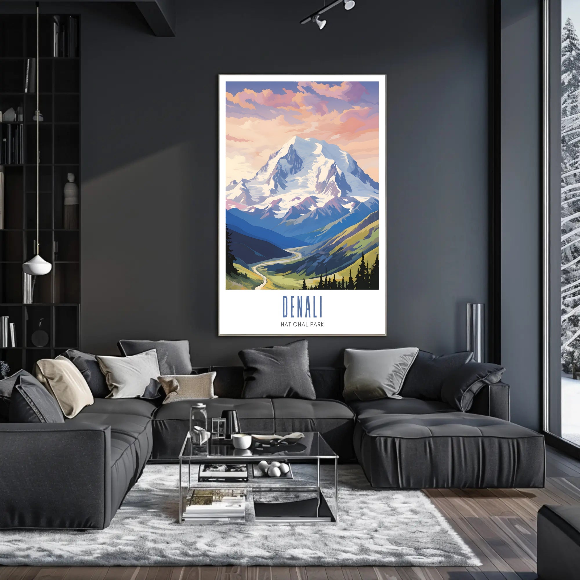 Denali National Park Scenic Travel Poster Print