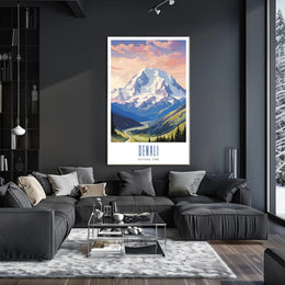 Denali National Park Scenic Travel Poster Print