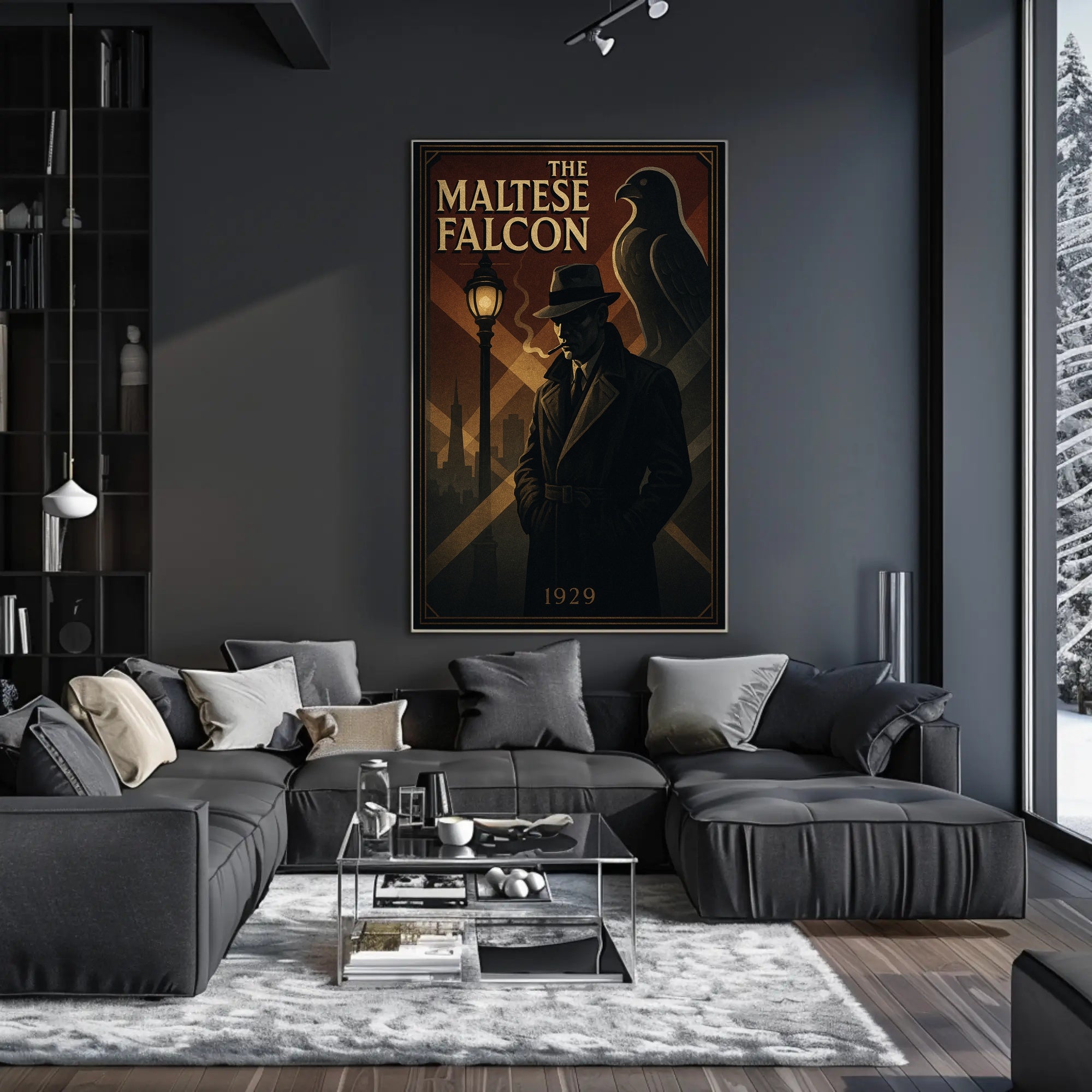 The Maltese Falcon Noir Film Poster Pop Culture Poster