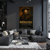Buffalo Bill Vintage Art Poster: Cultural or Heritage Poster