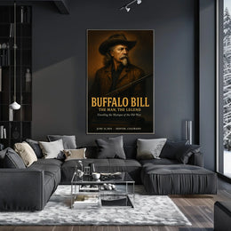 Buffalo Bill Vintage Art Poster: Cultural or Heritage Poster