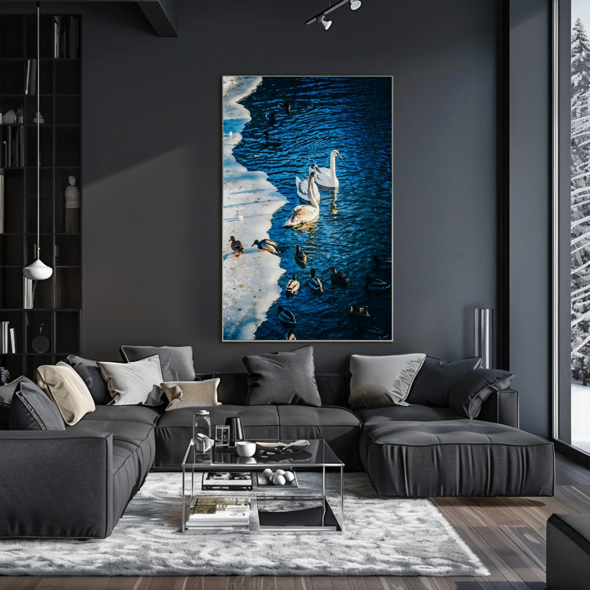 Winter Serenity On The Lake Poster