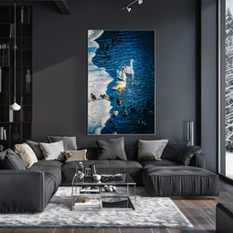 Winter Serenity On The Lake Poster
