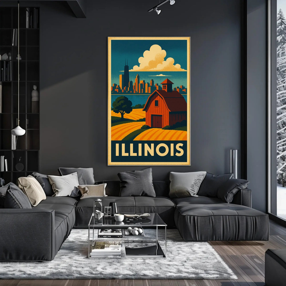 Illinois Landscape Poster