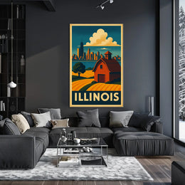 Illinois Landscape Poster