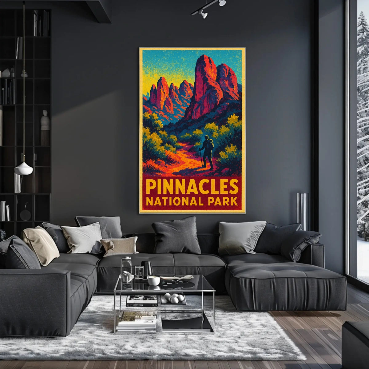 Pinnacles National Park Vintage Adventure Poster