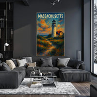 Massachusetts Lighthouse Poster