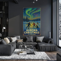 Aurora Christmas in Fairbanks Poster