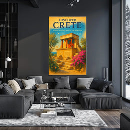 Crete Knossos Palace Travel Poster