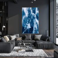 Cracked Ice Photorealistic Winter Art Poster