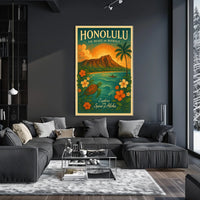 Honolulu Vintage Travel Poster Aloha Spirit Unveiled