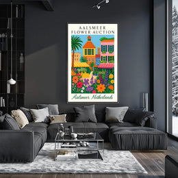 Aalsmeer Flower Auction Vintage Art Deco Poster