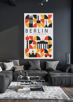 Berlin Landmarks Abstract Art Urban or Cityscape Poster