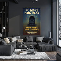 Peaceful Anti-War Poster: No More Body Bags