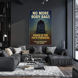 Peaceful Anti-War Poster: No More Body Bags