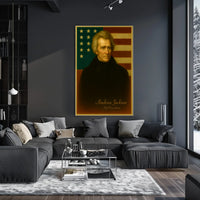 Andrew Jackson Vintage Patriotic American History Poster