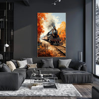Autumn Journey By Train Poster