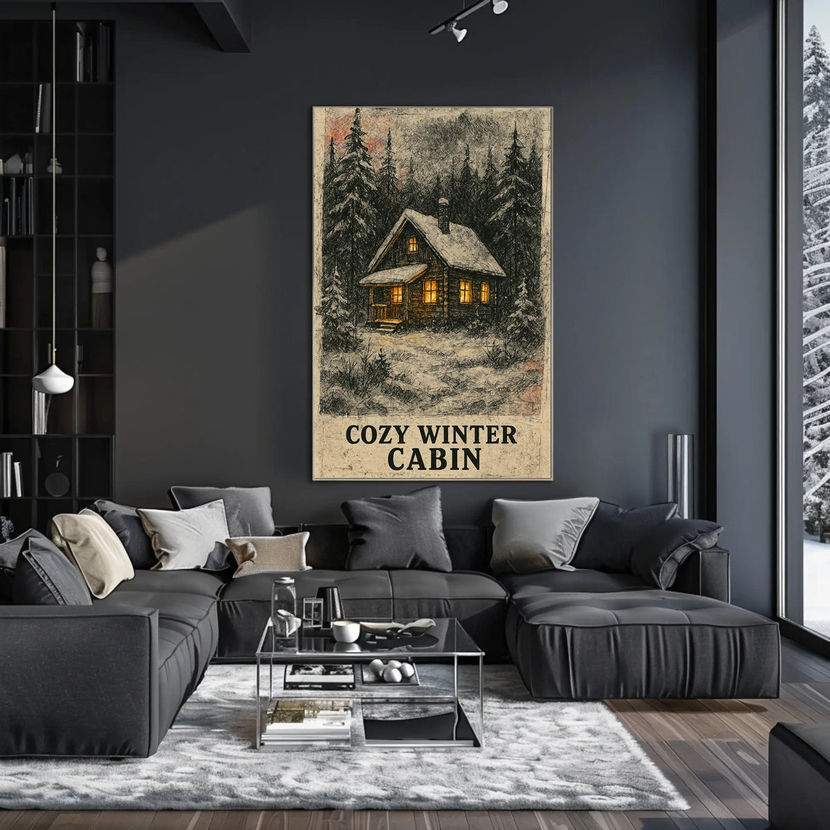 Cozy Winter Cabin Poster