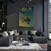 Bell 30 Vintage Aviation Poster: Bold Innovation