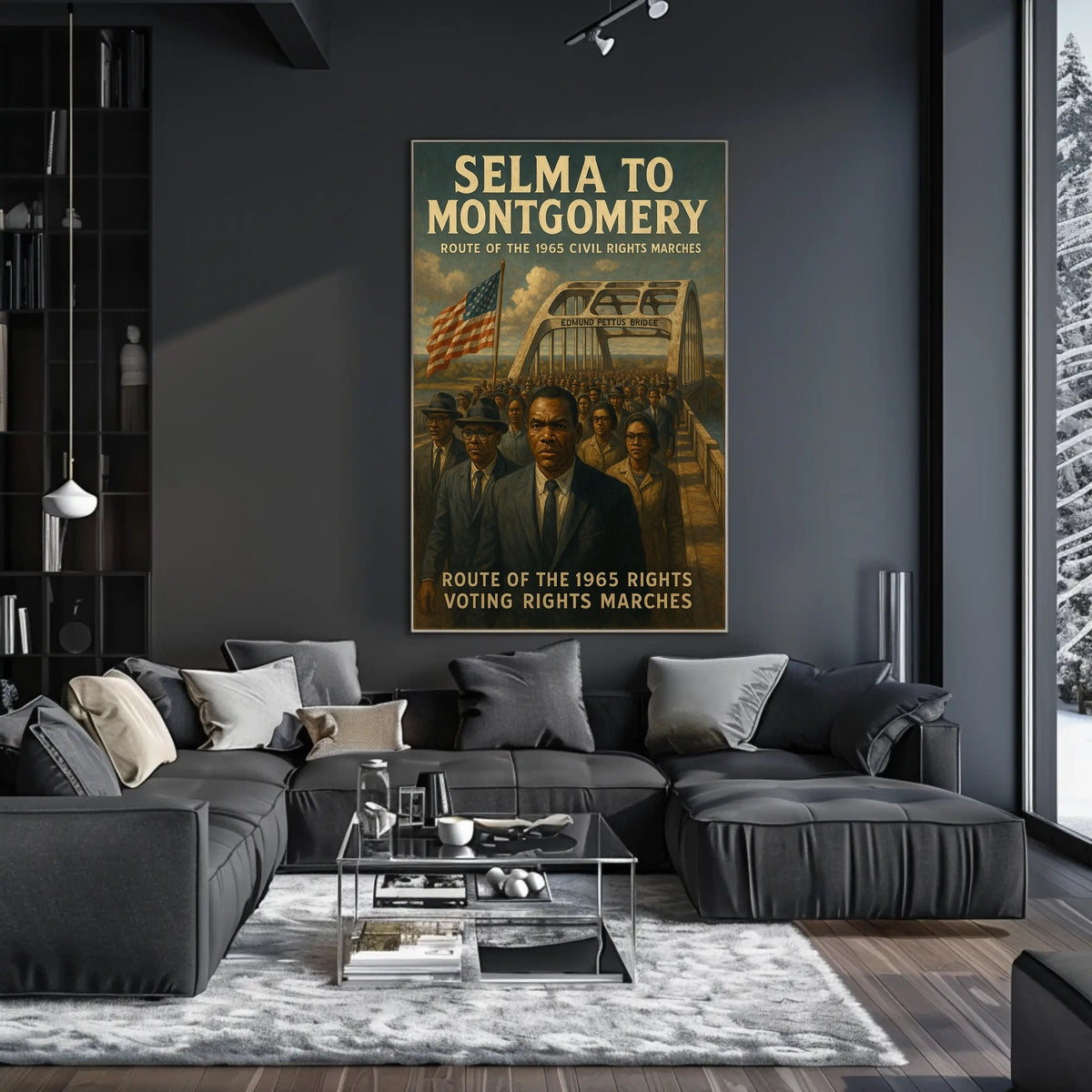 Selma To Montgomery Route Of The 1965 Poster