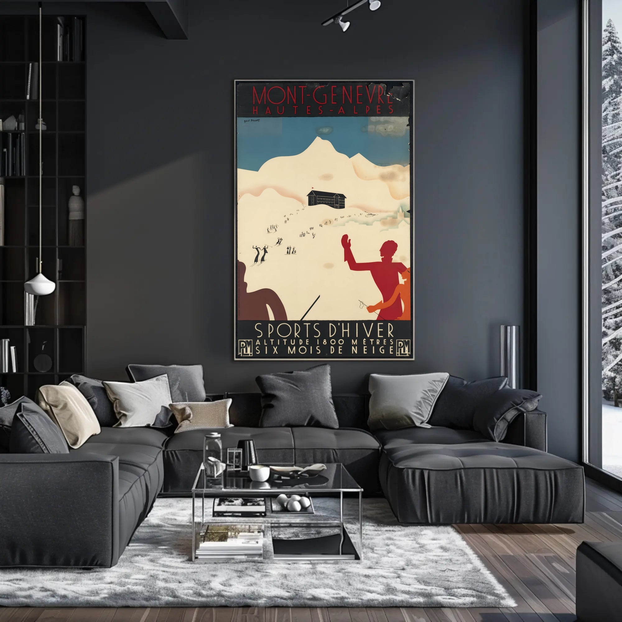 Montgenèvre Winter Sports Promotion Poster PosterGoat