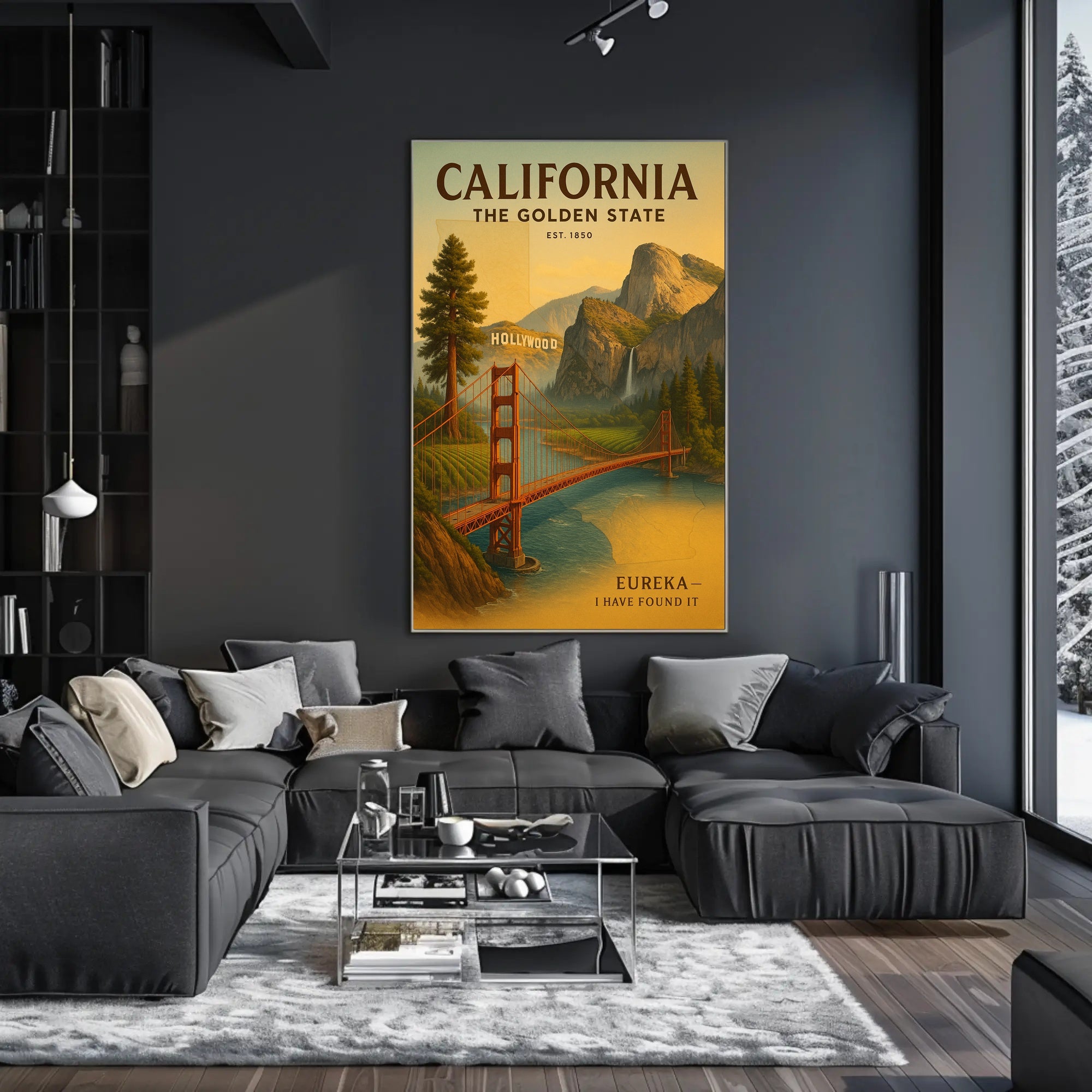 California The Golden State Poster PosterGoat