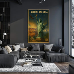 Explore America A Journey Through Poster