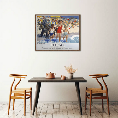 Redcar - It's Quicker by Rail Poster