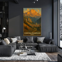 Cortina DAmpezzo Italian Alpine Poster