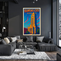 Kansas City Skyline Poster