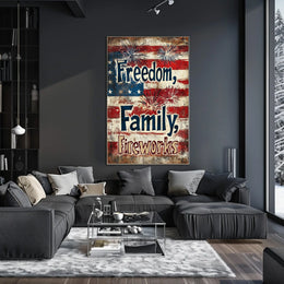 Freedom Family Fireworks Poster