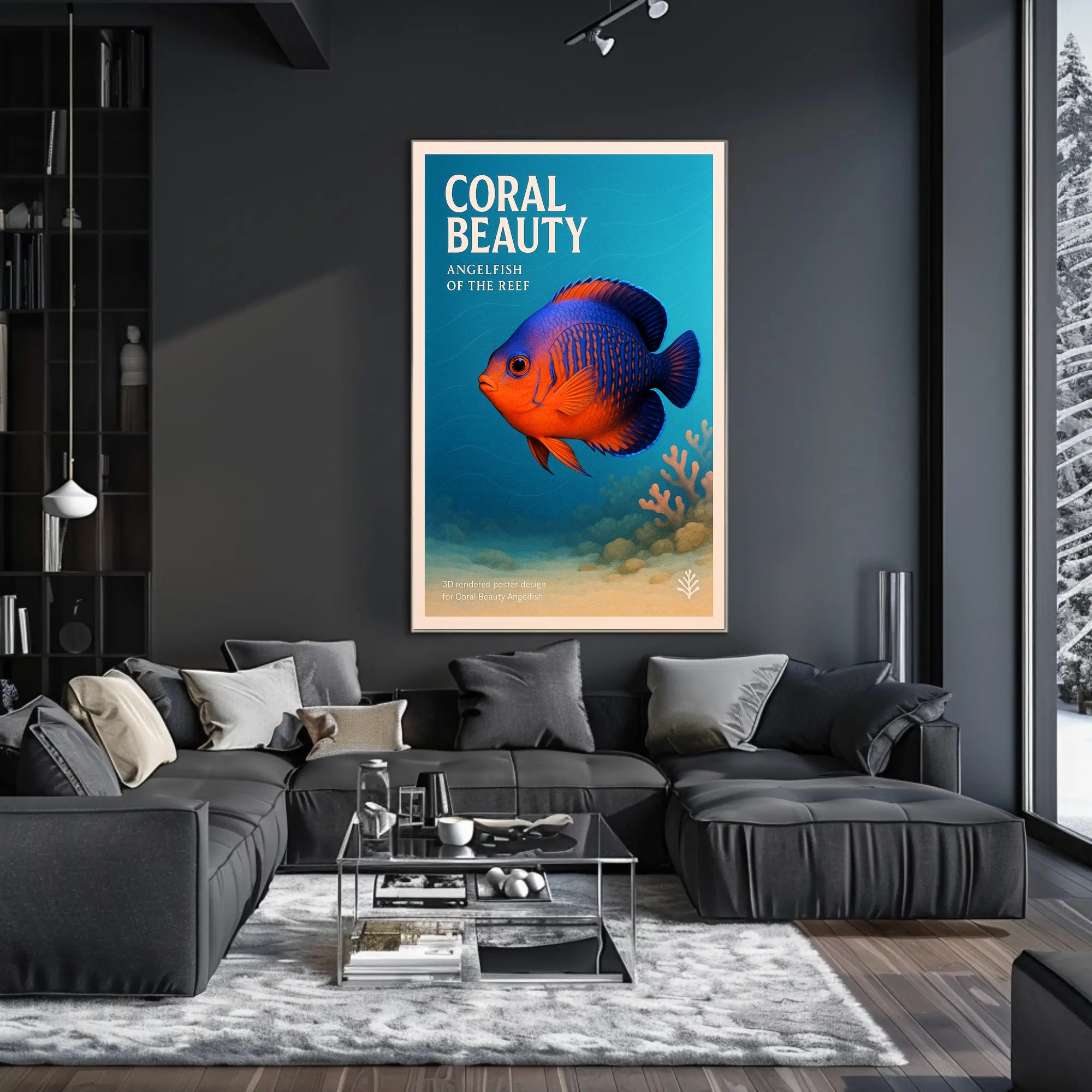 Coral Beauty Angelfish Poster PosterGoat