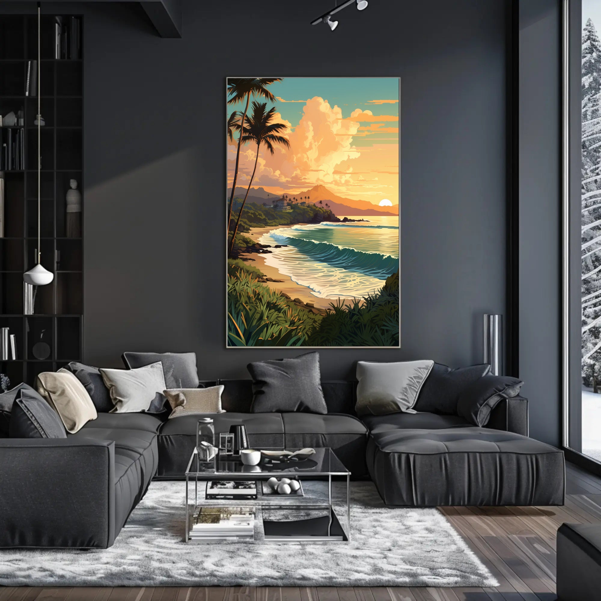 Tropical Sunset Serenity Poster