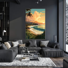 Tropical Sunset Serenity Poster