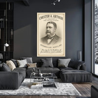 Chester A Arthur 21st President Sketch Poster Art Print PosterGoat