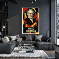 James Buchanan 15th President of the United States Abstract Pop Poster