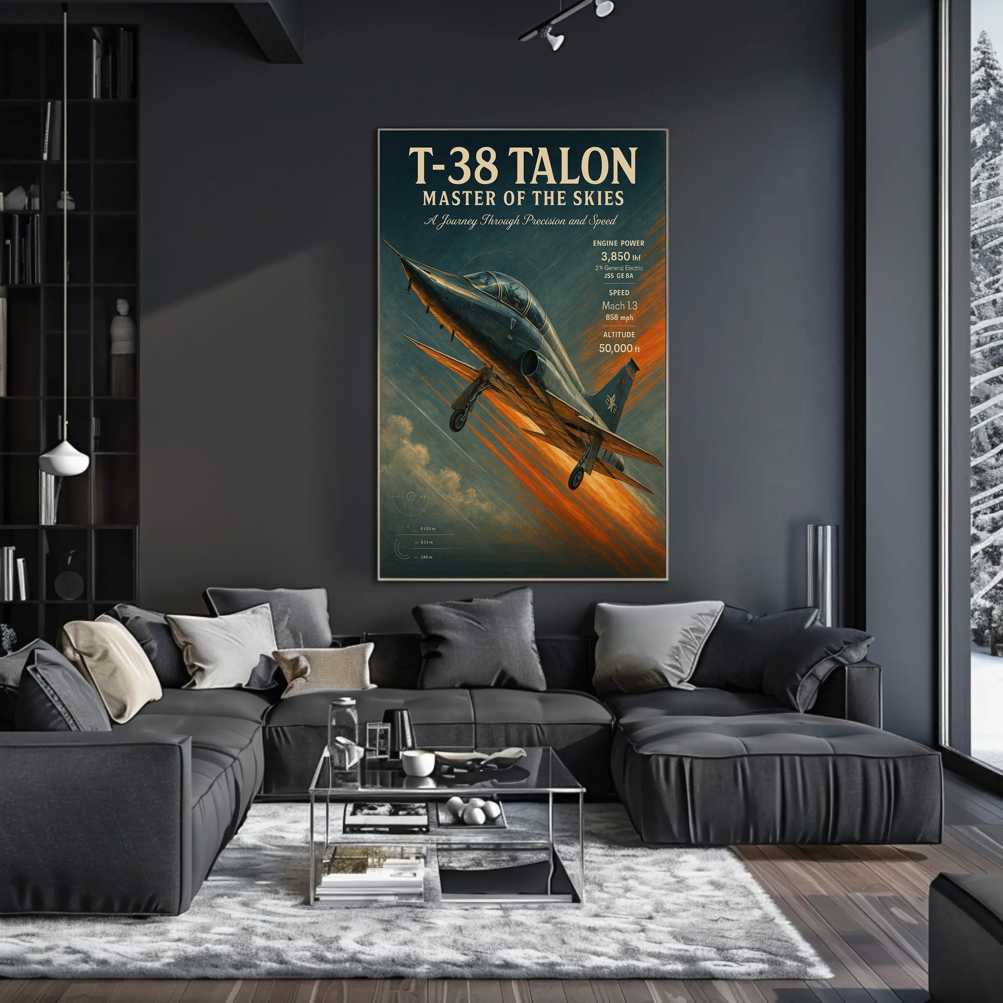 T-38 Talon Jet Vintage Military Recruitment Poster