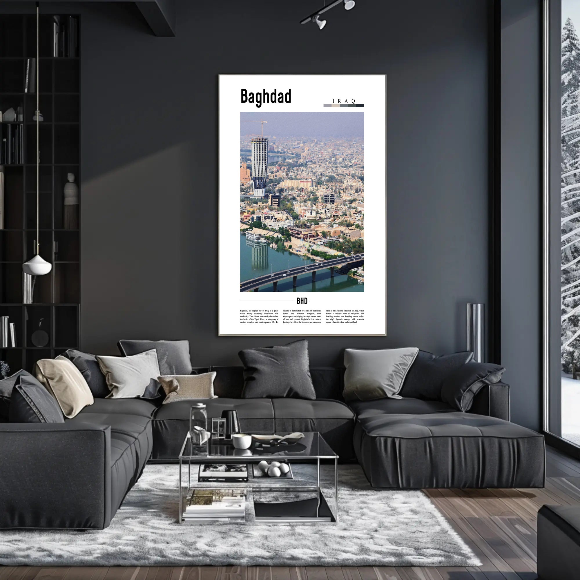 Baghdad Skyline Fusion Urban or Cityscape Poster PosterGoat