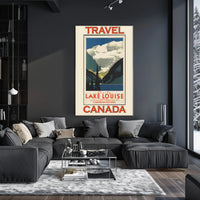 Vintage Lake Louise Travel Poster in Canadian Rockies