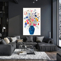 Vibrant Floral Still-Life Illustration Abstract or Artistic Poster PosterGoat