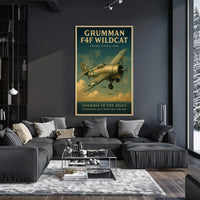 Grumman F4F Wildcat Courage In The Poster
