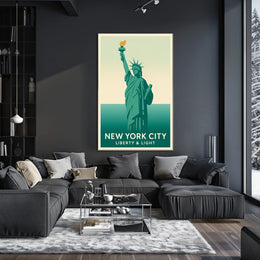 Statue of Liberty Modern Pop Art Travel Poster