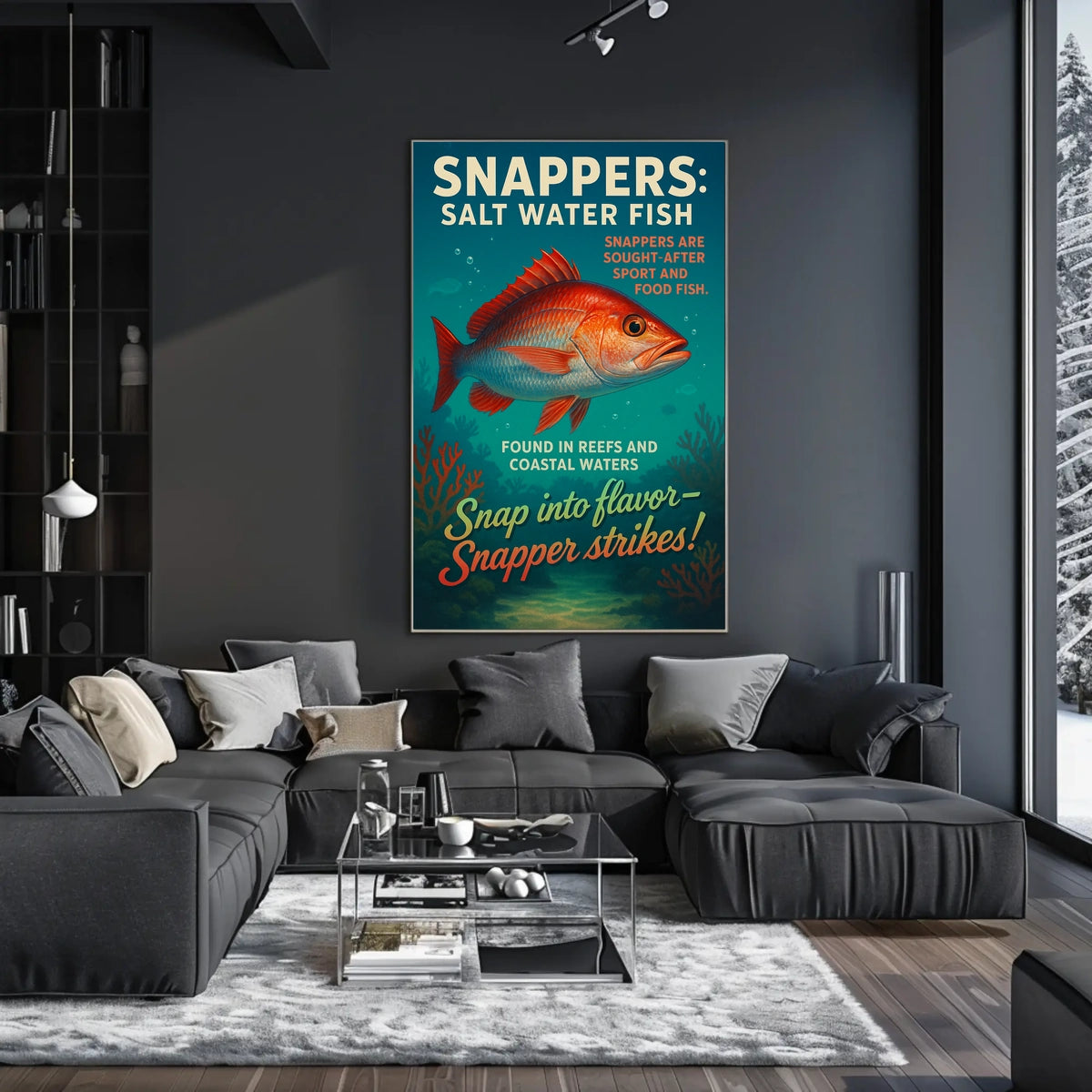 Snappers Salt Water Fish Poster