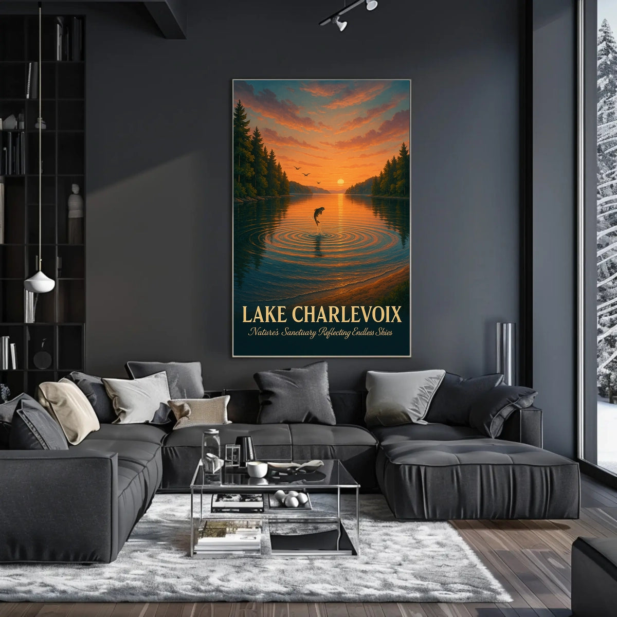 Nature’s Sanctuary Lake Charlevoix Scenic Poster