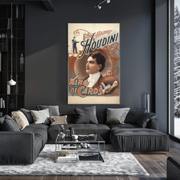 Harry Houdini King Of Cards Poster