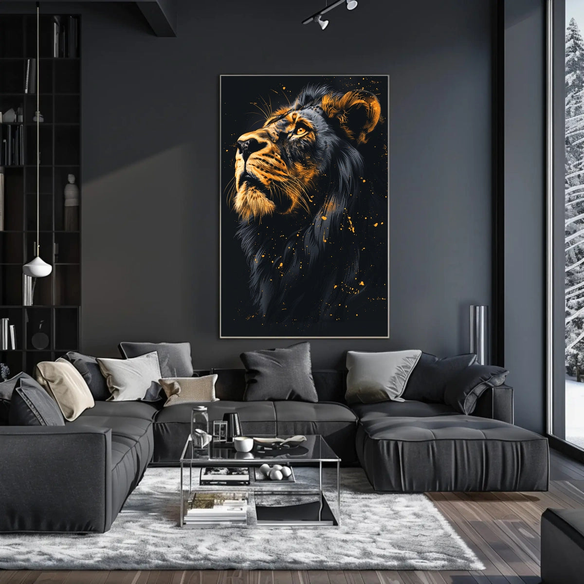 Majestic Lion Portrait Poster