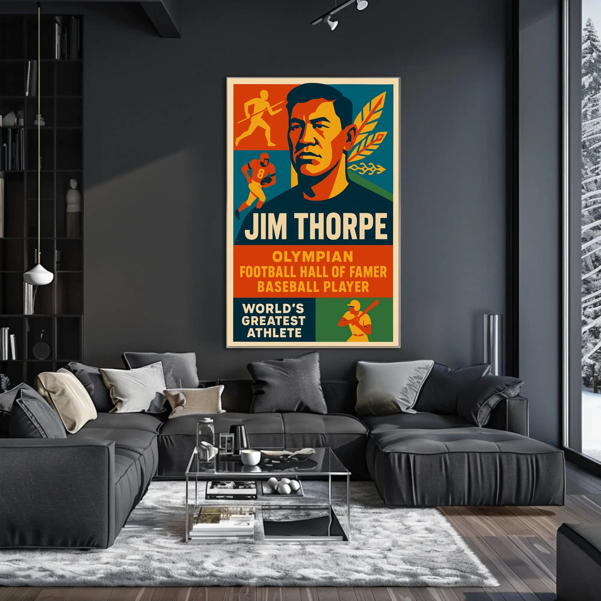 Jim Thorpe Legendary Athlete Poster
