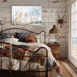 Serene Pampas Grass Watercolor Art Poster