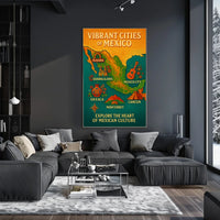 Vibrant Cities of Mexico Poster