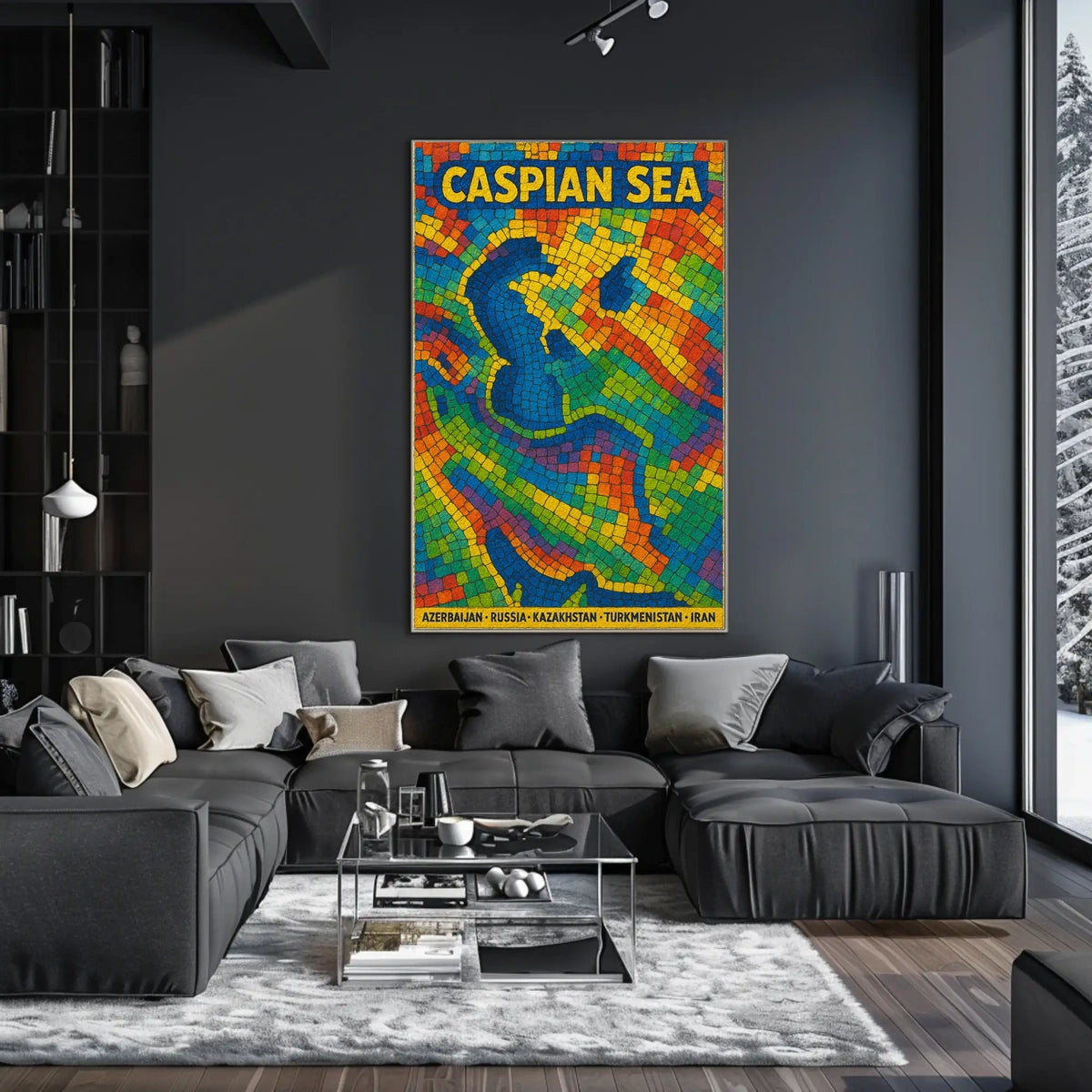 Caspian Sea Mosaic Poster